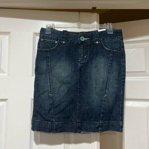 Vintage Guess Dark Wash Mini Denim Jeans Skirt  Y2K Pencil  Size 26 Newe